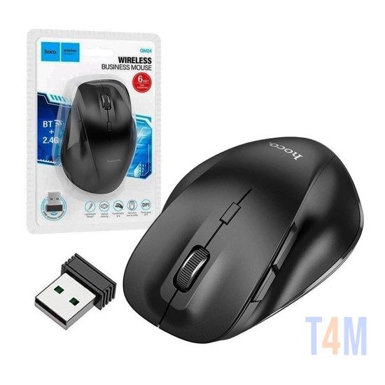 Hoco Business Wireless Mouse GM24 Mystic Six-button Dual-mode Black